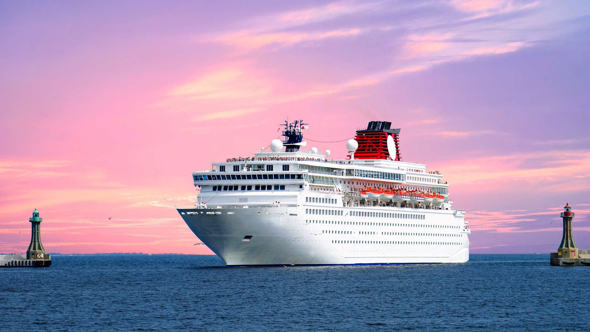 schiff liner himmel meer landschaft