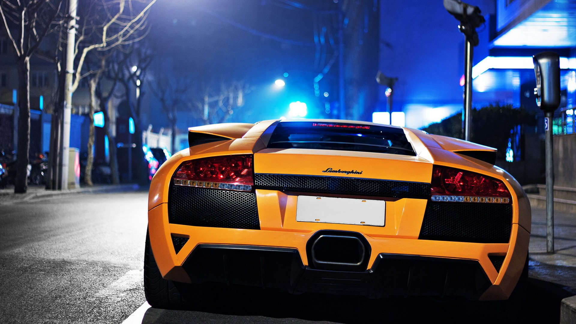 lamborghini murcielago pomarańczowy sv bokeh