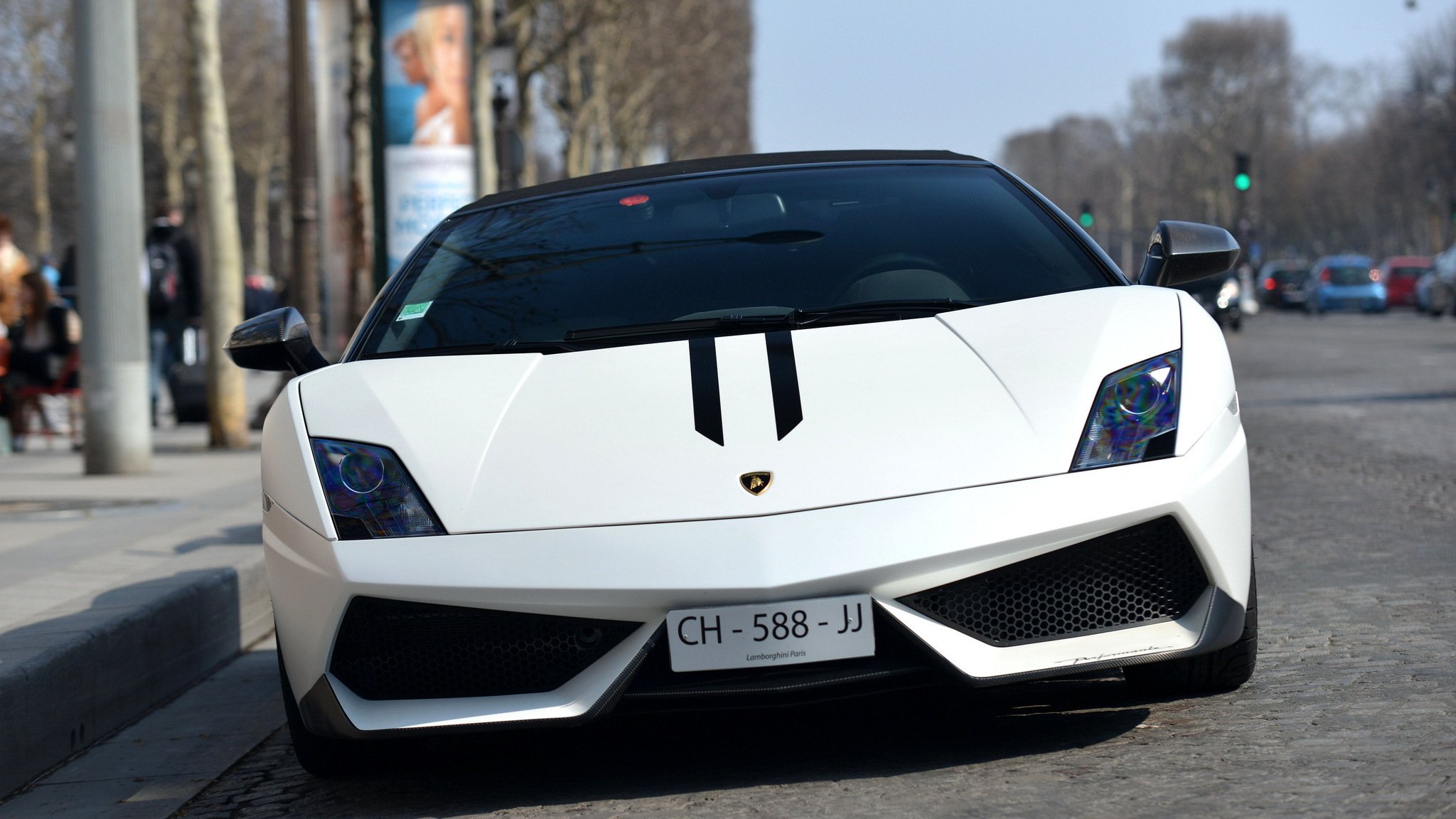 lamborghini gallardo lp570-4 performante blanco superdeportivo frente