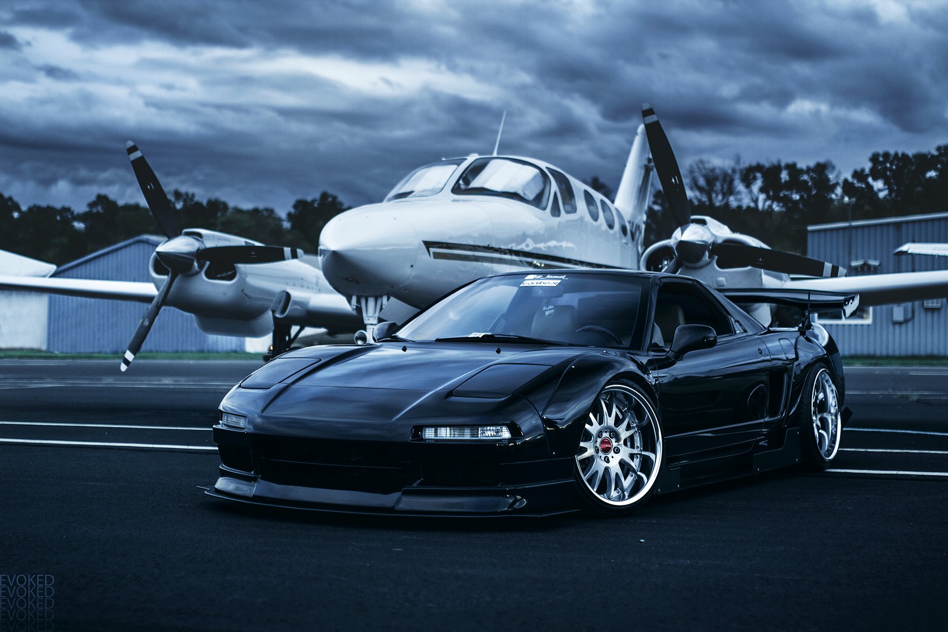 acura nsx honda fotografía frente avión