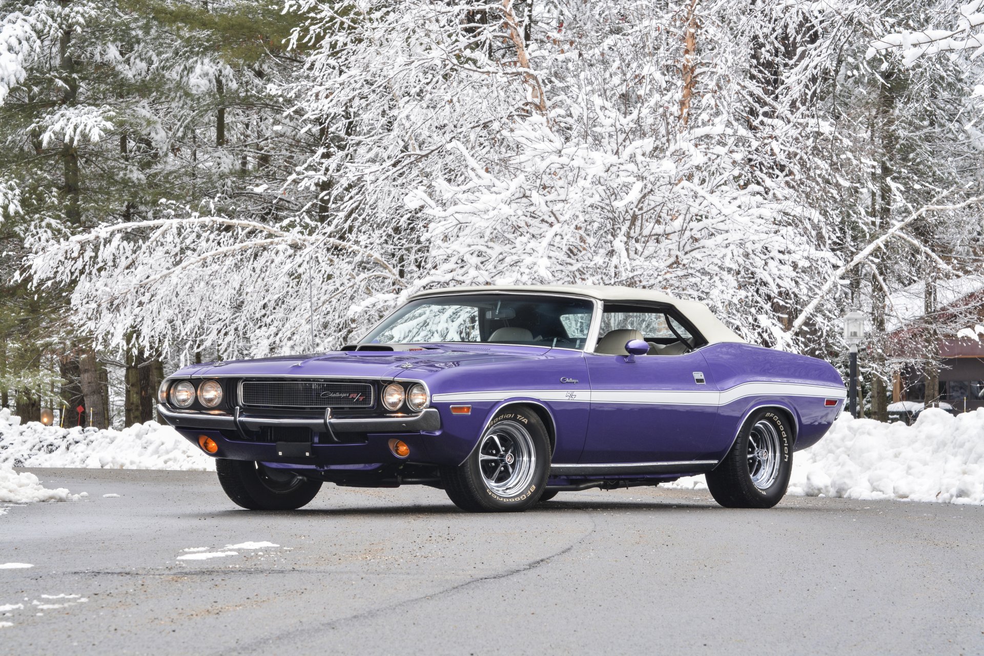 esquivar challenger rt six pack descapotable dodge challenger coche del músculo muscle car nieve fondo