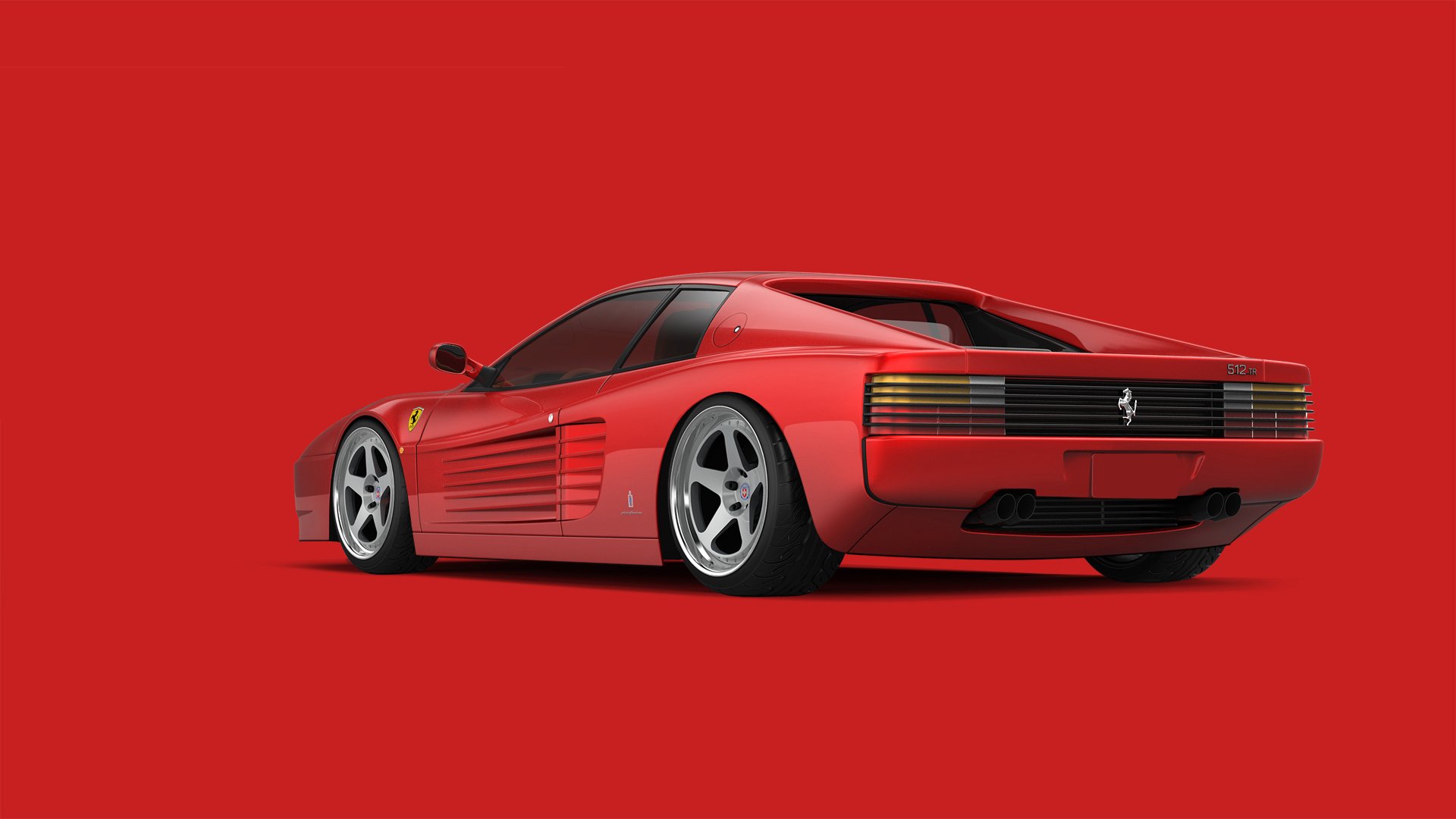 ferrari 512 tr testarossa czerwone supersamochód