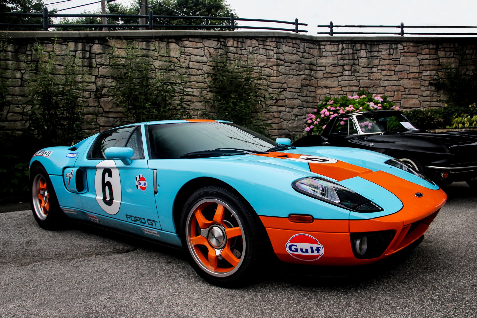 ford gt40 azul naranja mercedes negro pared flores mercedes azul