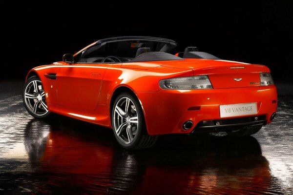 Aston martin Vantage convertible orange