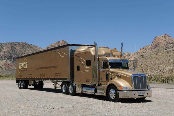 Peterbilt - truck, chrome body, power and strength