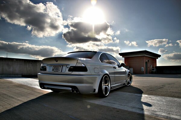 Grey BMW is the most stunning color, merges with the roof