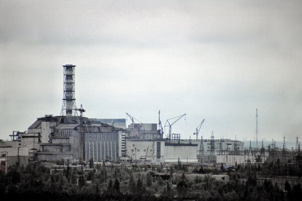 Ein echtes Foto des Tschernobyl-Sarkophags