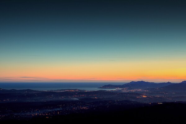 Sonnenuntergang Nachthimmel Horizont