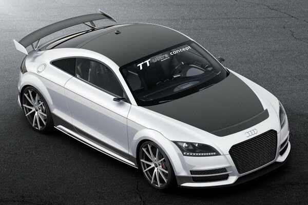 Stylish sports audi on asphalt