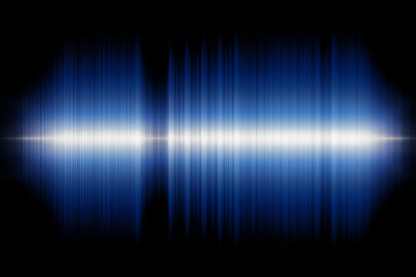 Neon image of sound waves