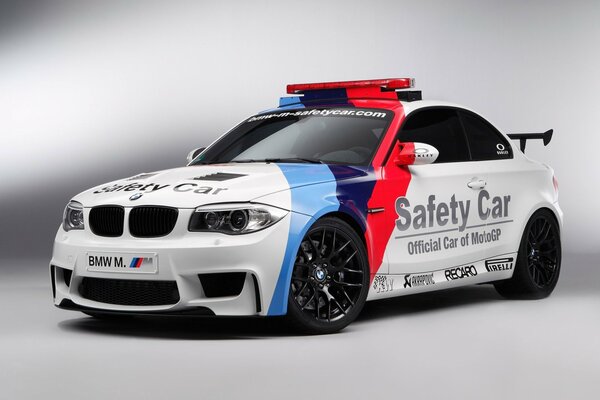 The multicolored BMW is designed for safety