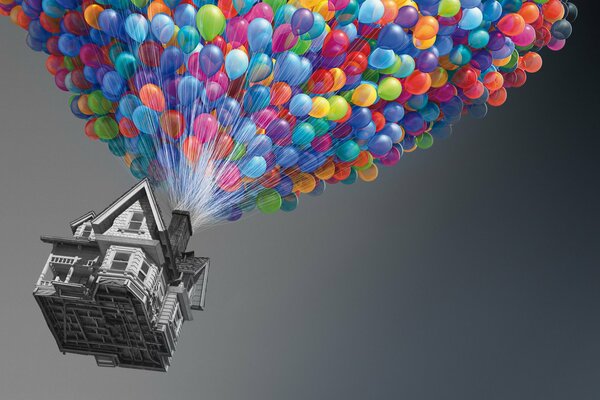 Дом с воздушными шарами из мультфильма Up