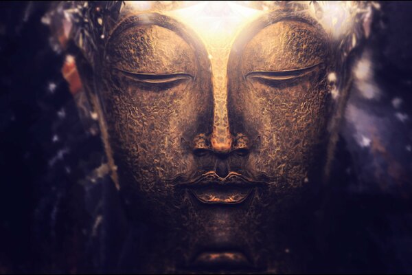 Cabeza de oro estatua de Buda