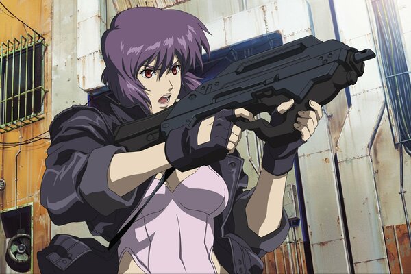 Anime Mädchen mit Waffen