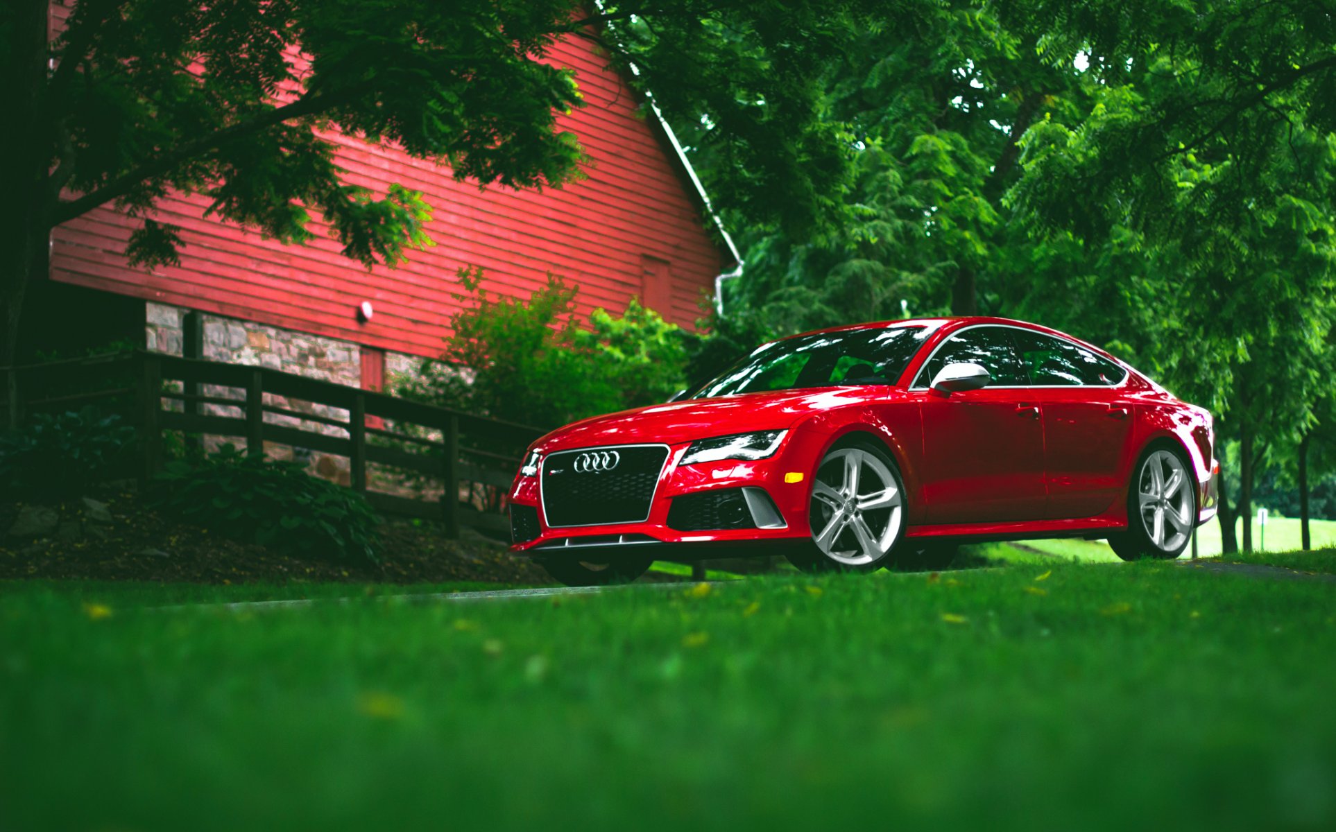 audi rs7 red wheels frontside