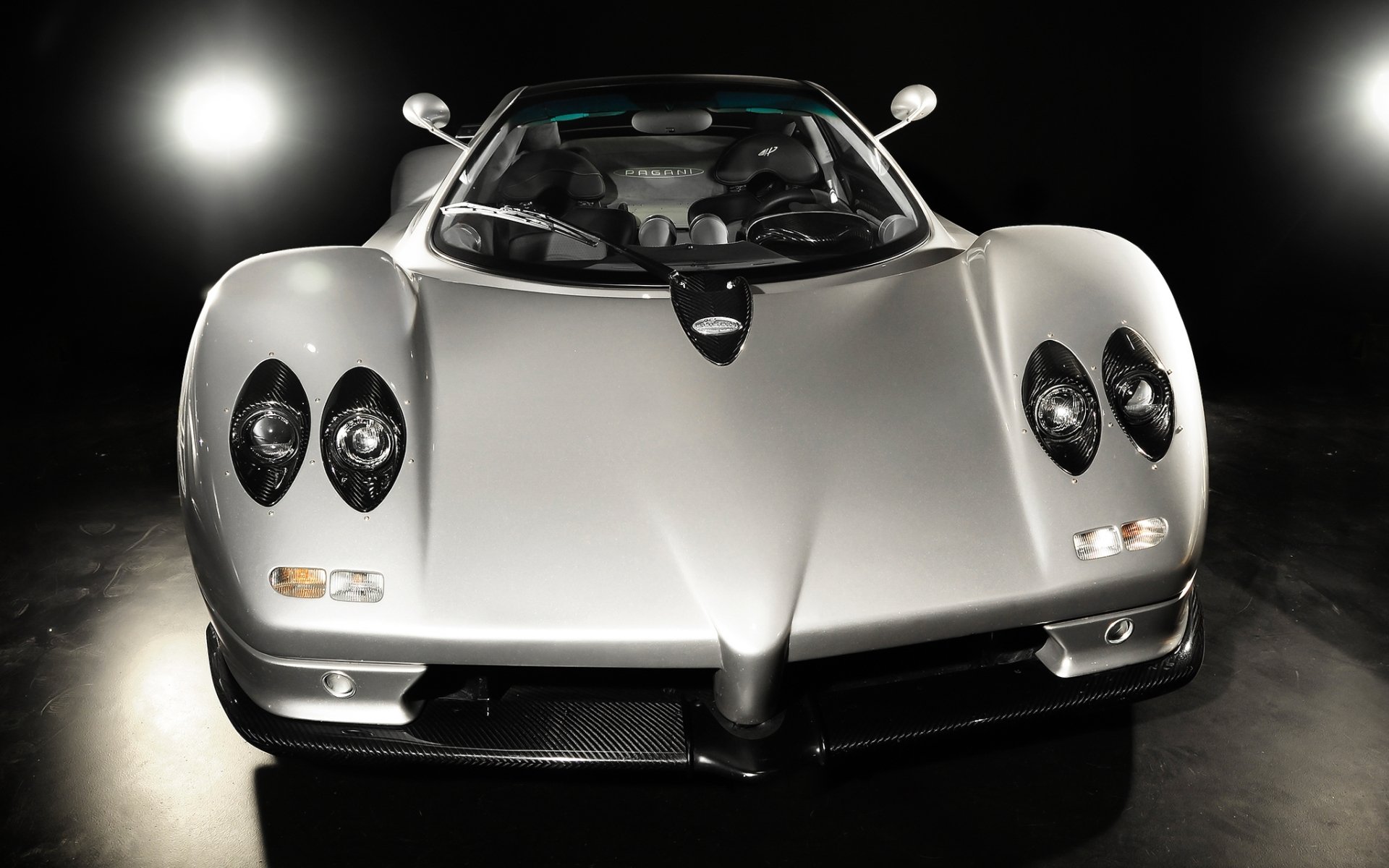 pagani zonda s 7.3 pagani zonda supercar argent avant obscurité fond