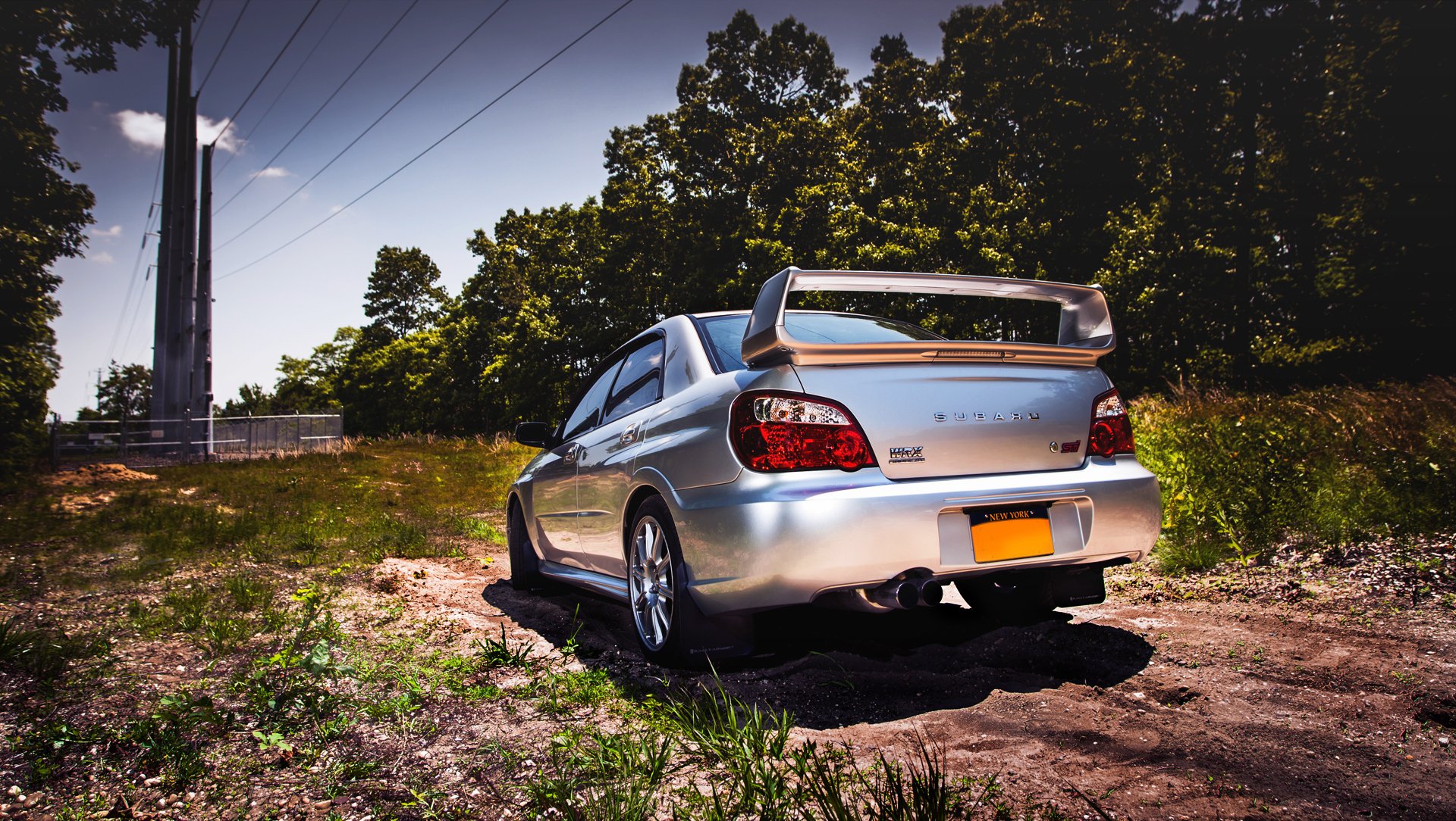 ubaru impreza wrx sti subaru impreza plateado trasero