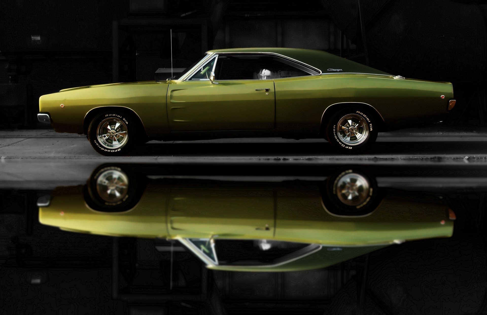 car car dodge green auto 1968 charger passenger cars cars cars transport green car reflection dodge profile light green car wheels hacks darkness night car motor transport