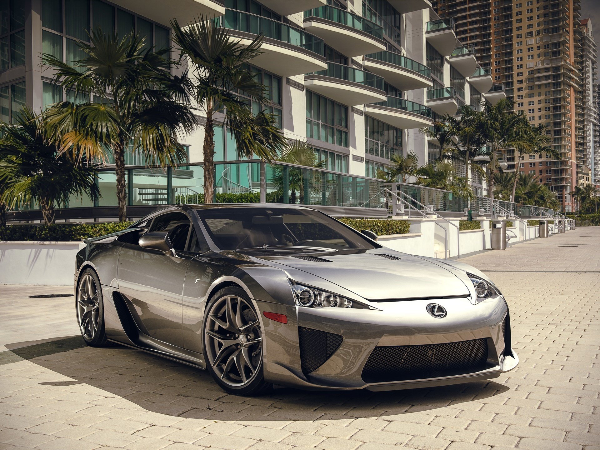 lexus lfa supersamochód srebrny lexus