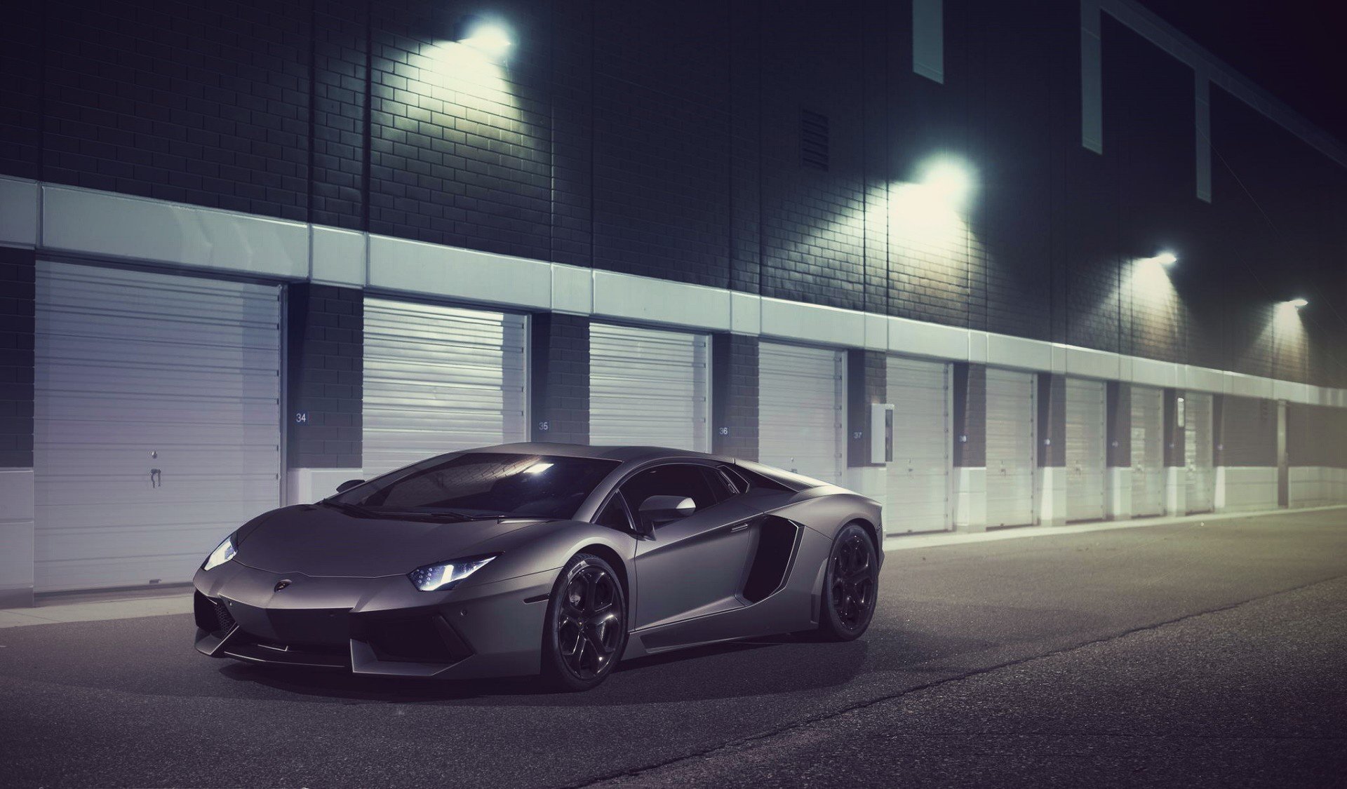 lamborghini aventador lp700-4 supercar przedni zderzak światła nigth