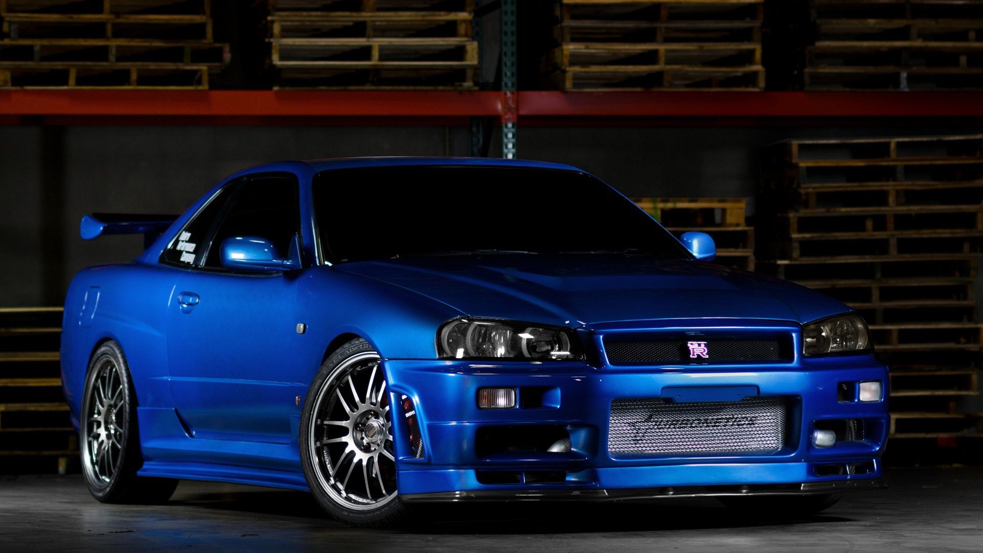 nissan skyline nissan gt-r r34 rápido y furioso azul coche