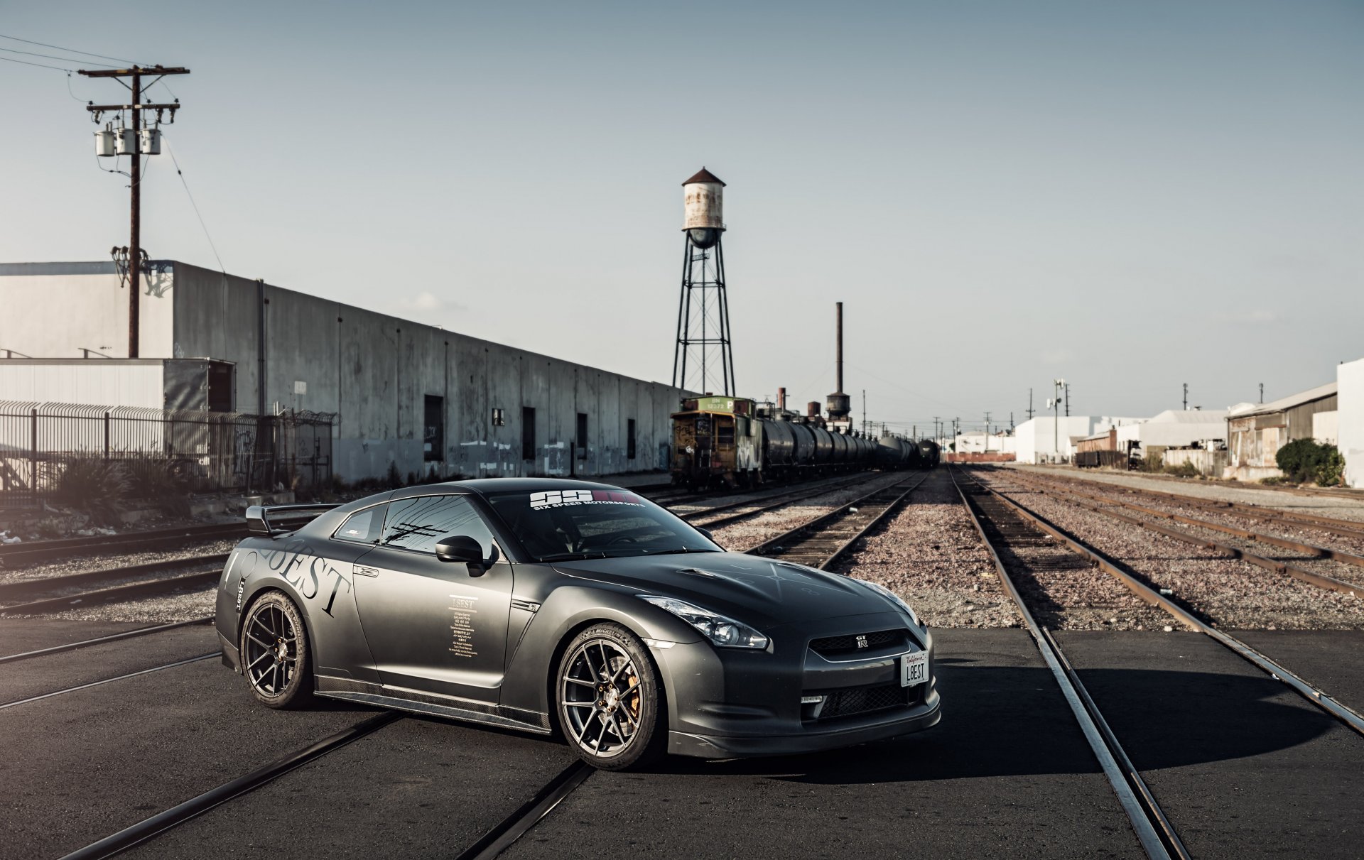 nissan gt-r черный ниссан рельсы