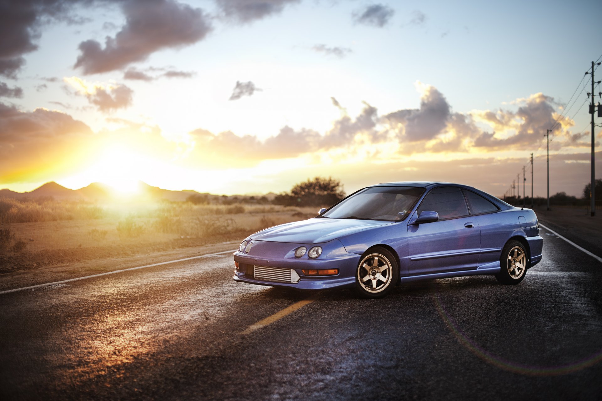 honda acura integra sedan niebieski honda acura sky