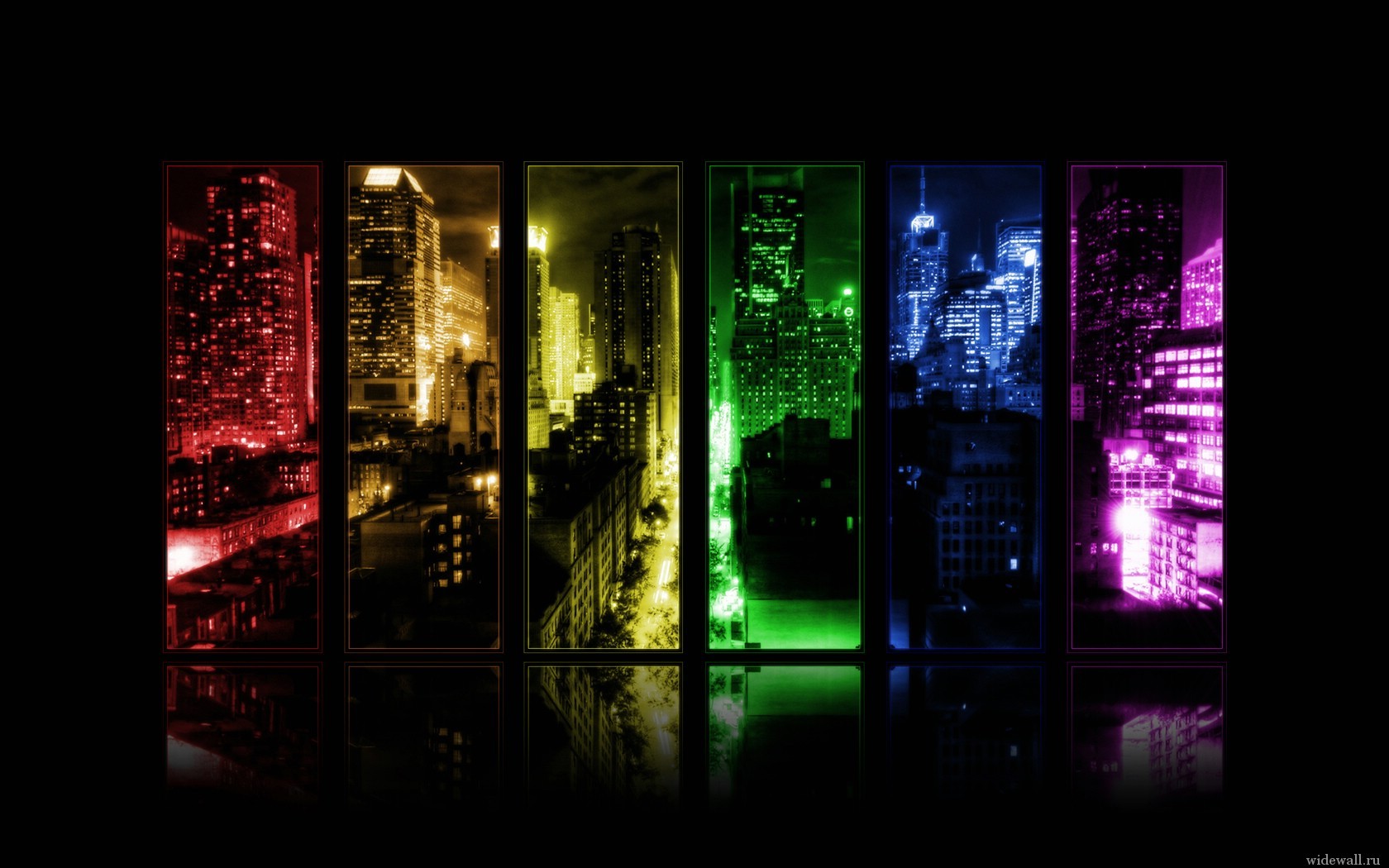 night city in different color