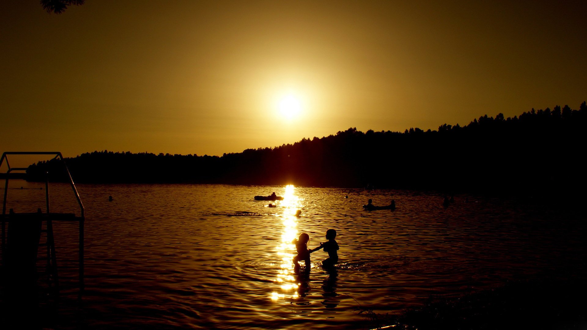 ner cov sunset water beach lake river children the game forest boat