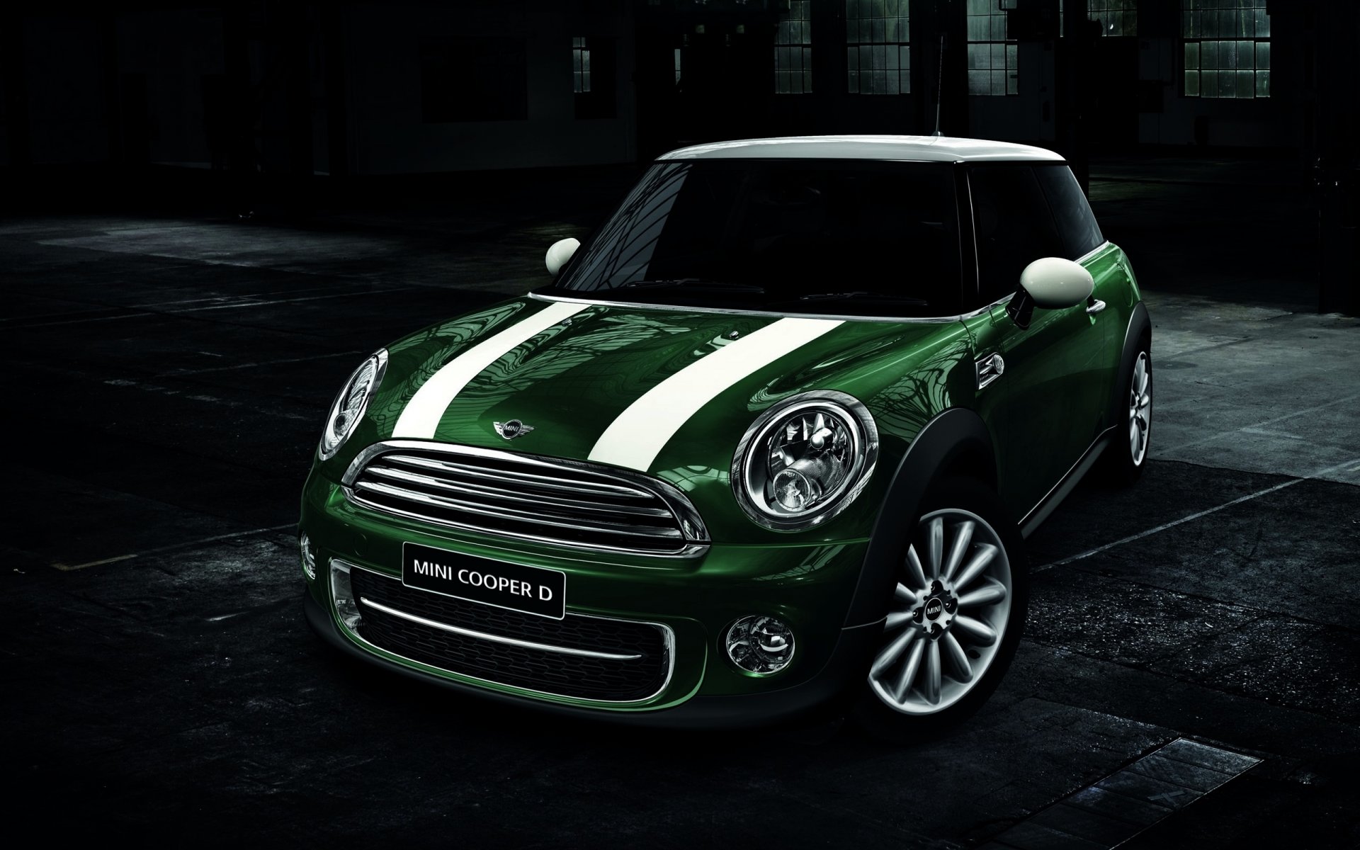 mini cooper mini cooper d car car green stripe