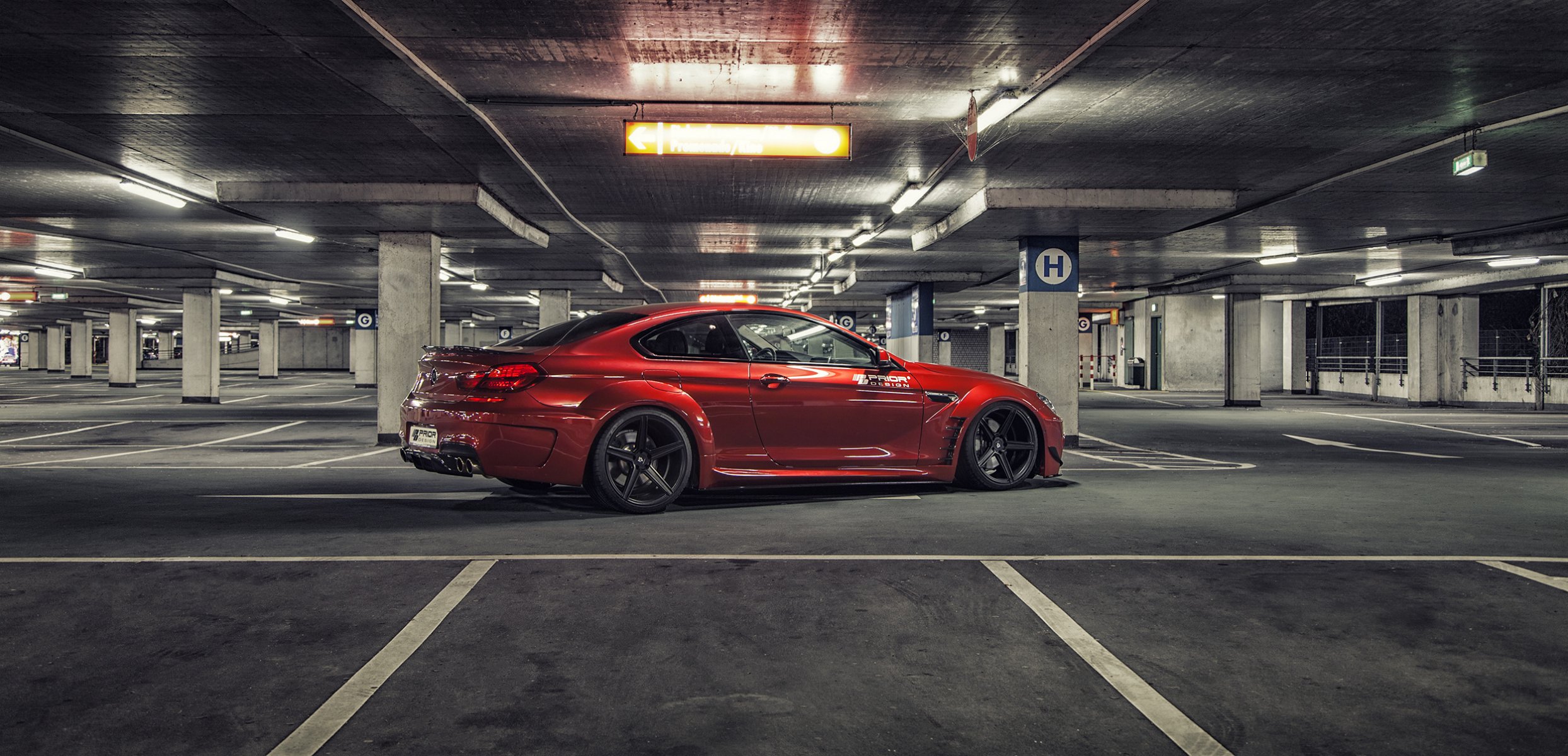 bmw m6 auto parkplatz vor dem design tuning