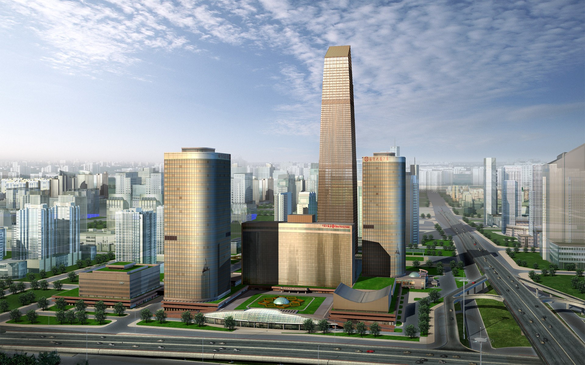 Фото г д. Sky City (г. Чанша, 838 м). Город 3d. Город компьютерная Графика. Графика 3d город.