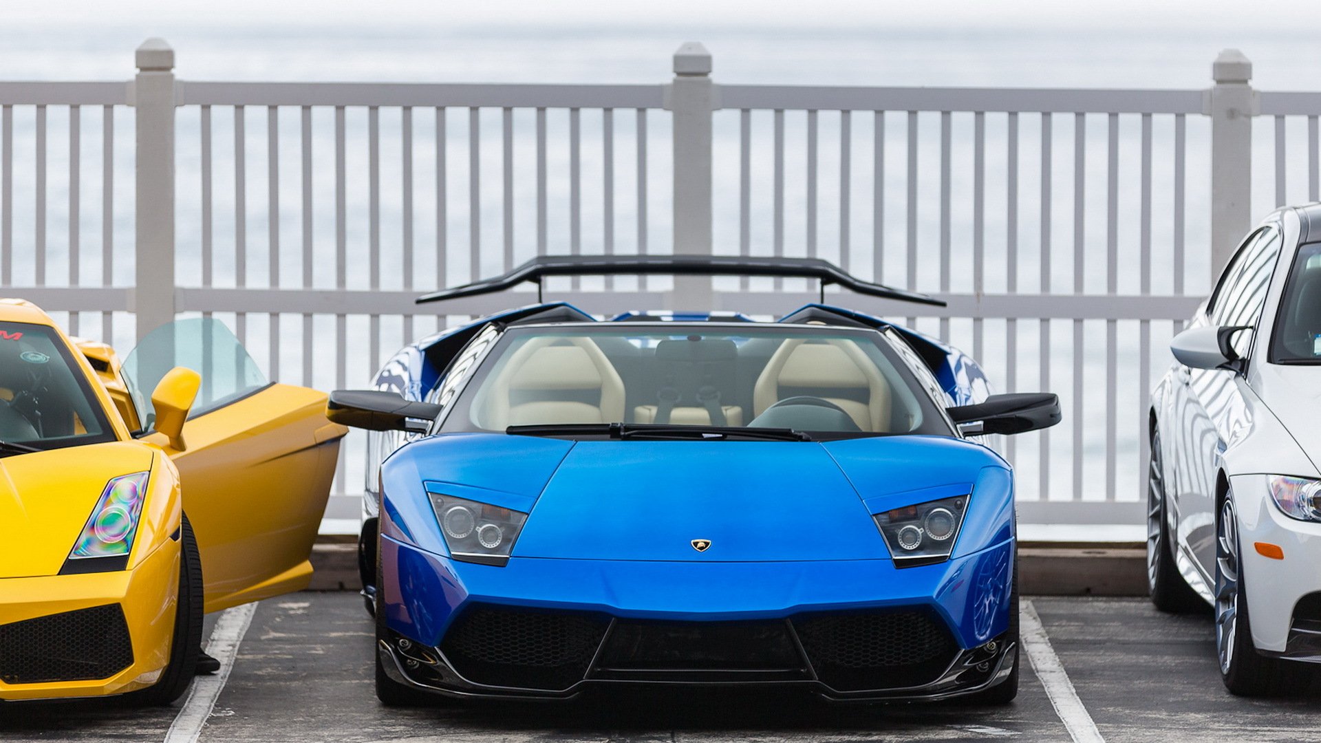 lamborghini murcielago roadster gallardo blue yellow bmw