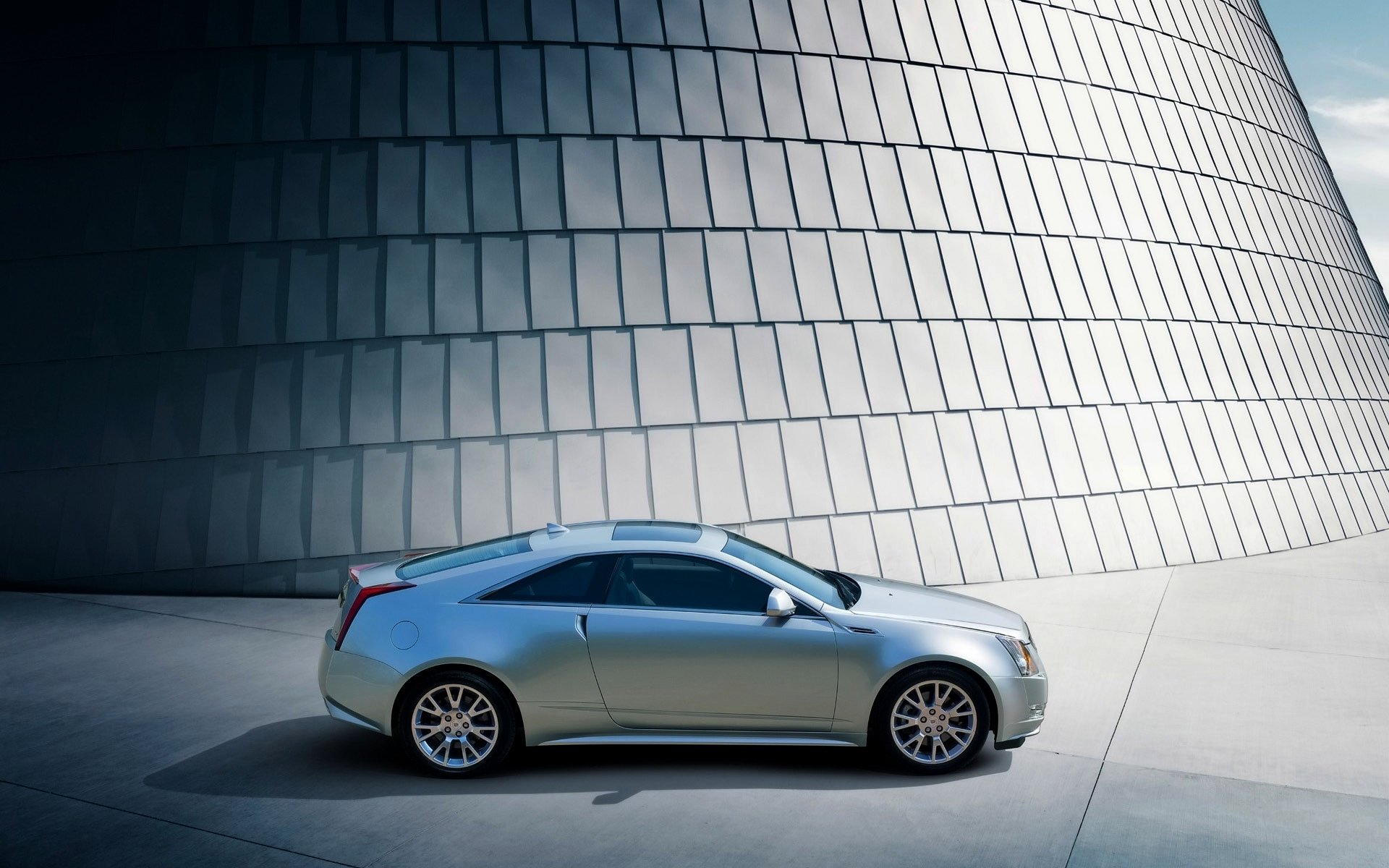 cadillac cts coupé gris vue latérale auto ombre coupé