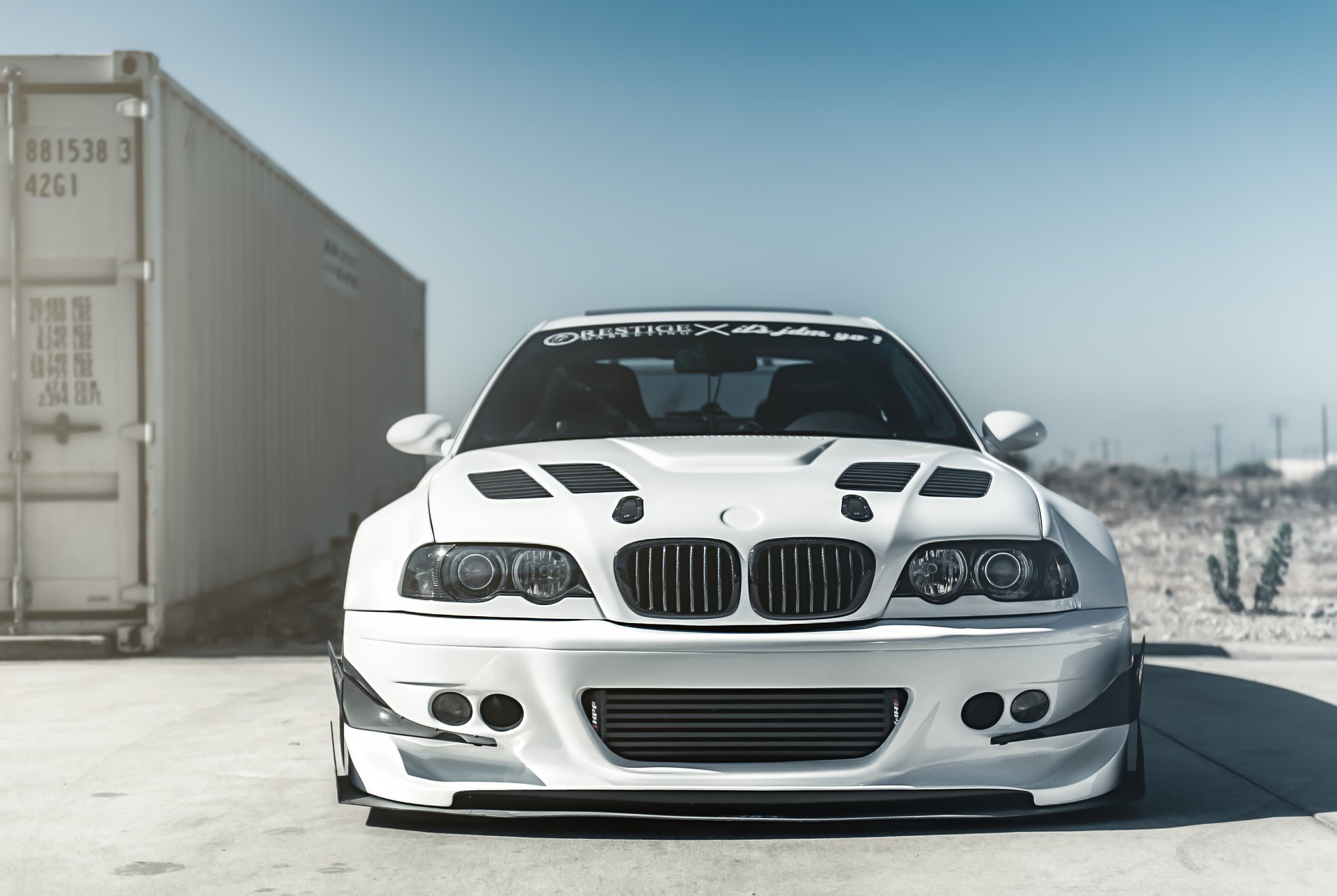 bmw m3 e46 biały przód bmw tuning