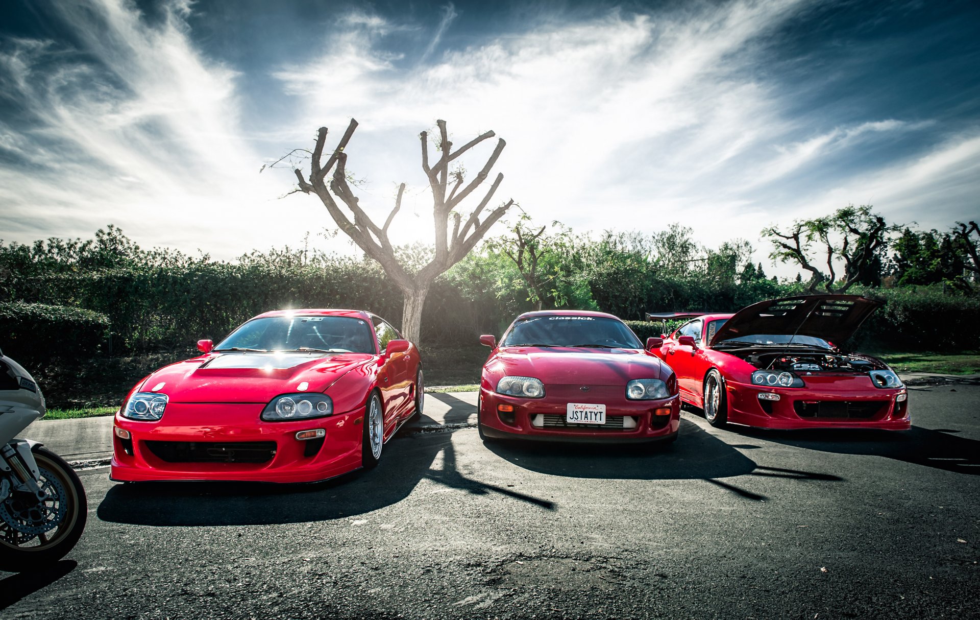 toyota arriba rojo tuning toyota supra trío