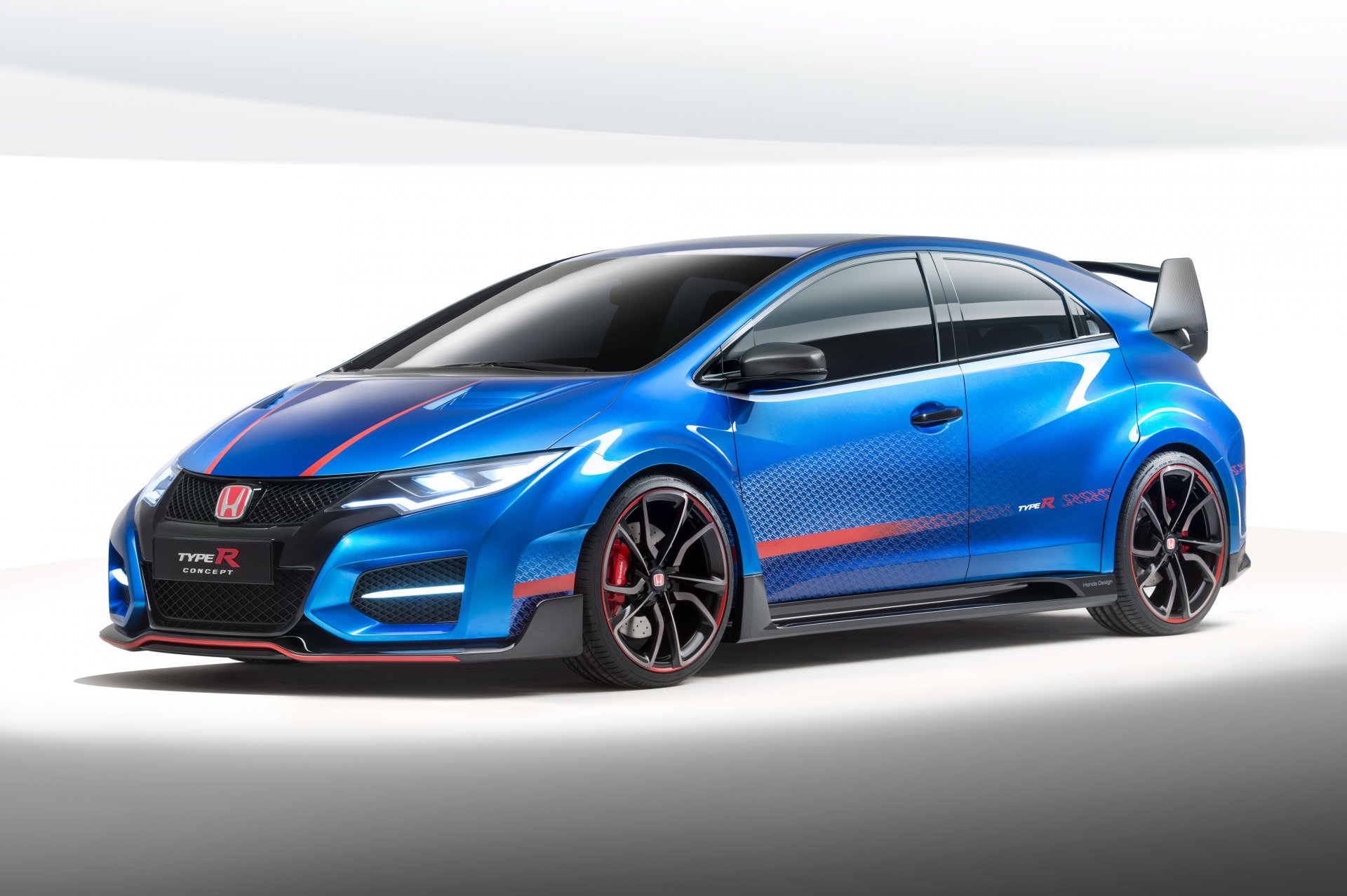 honda civic type r concept niebieski sportowy body kit