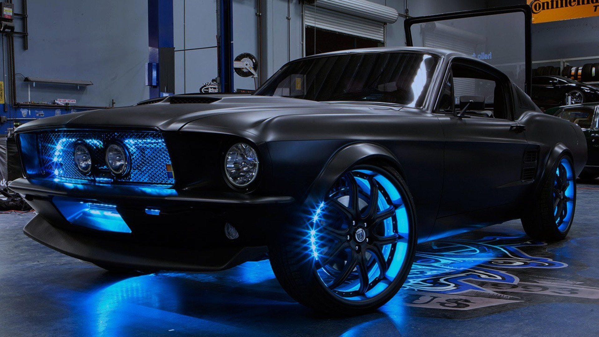 mustang shelby neon werkstatt