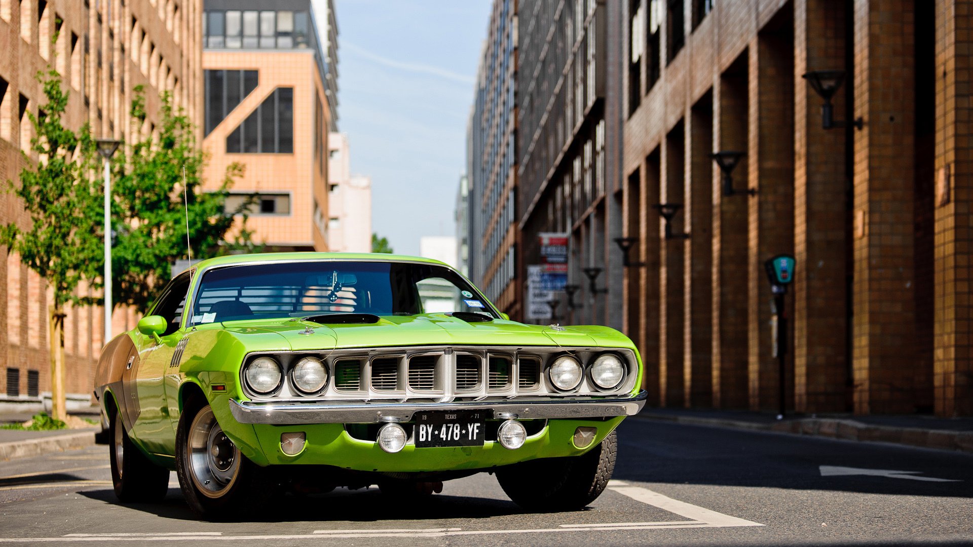 plymouth barracuda grün 1971