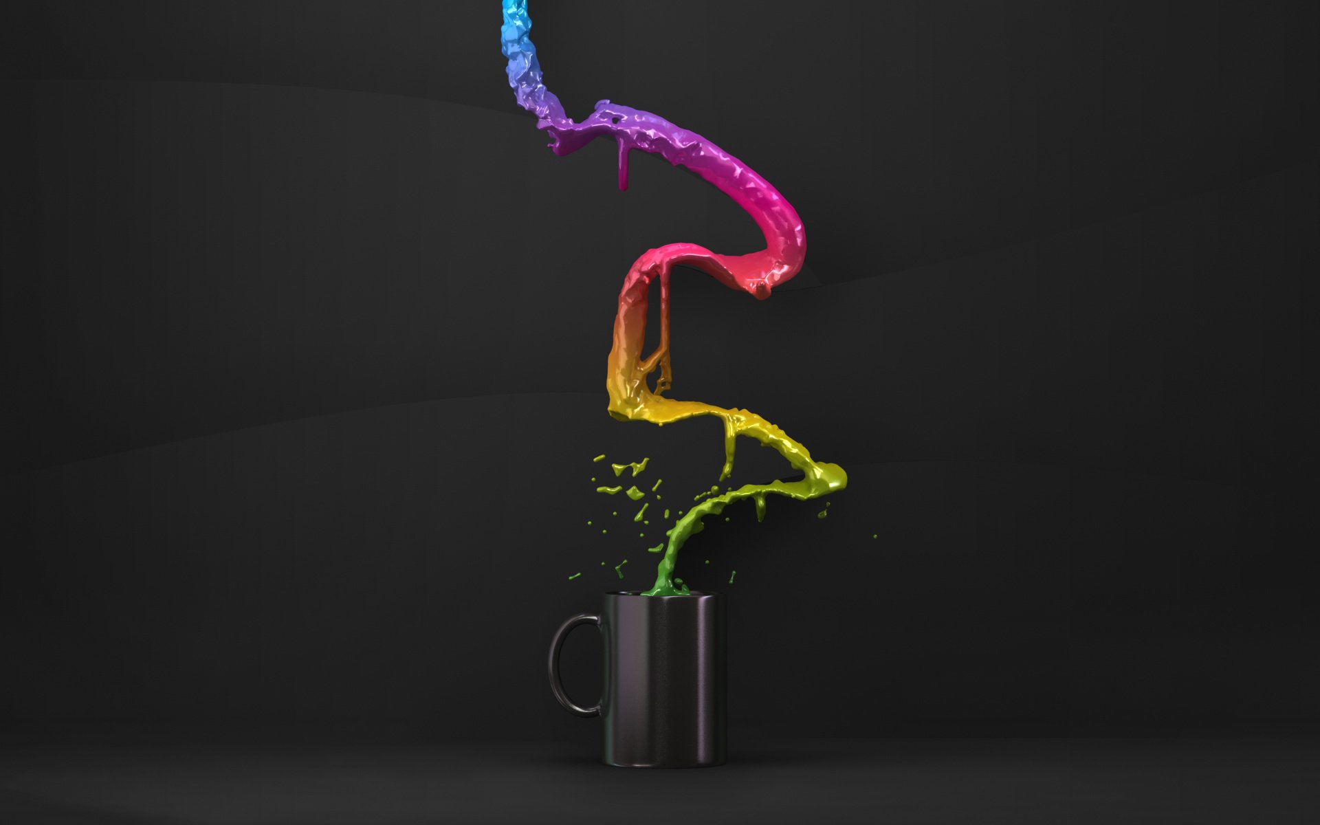 liquide liquid creative cup papier peint verre creative mug minimalisme texture peinture