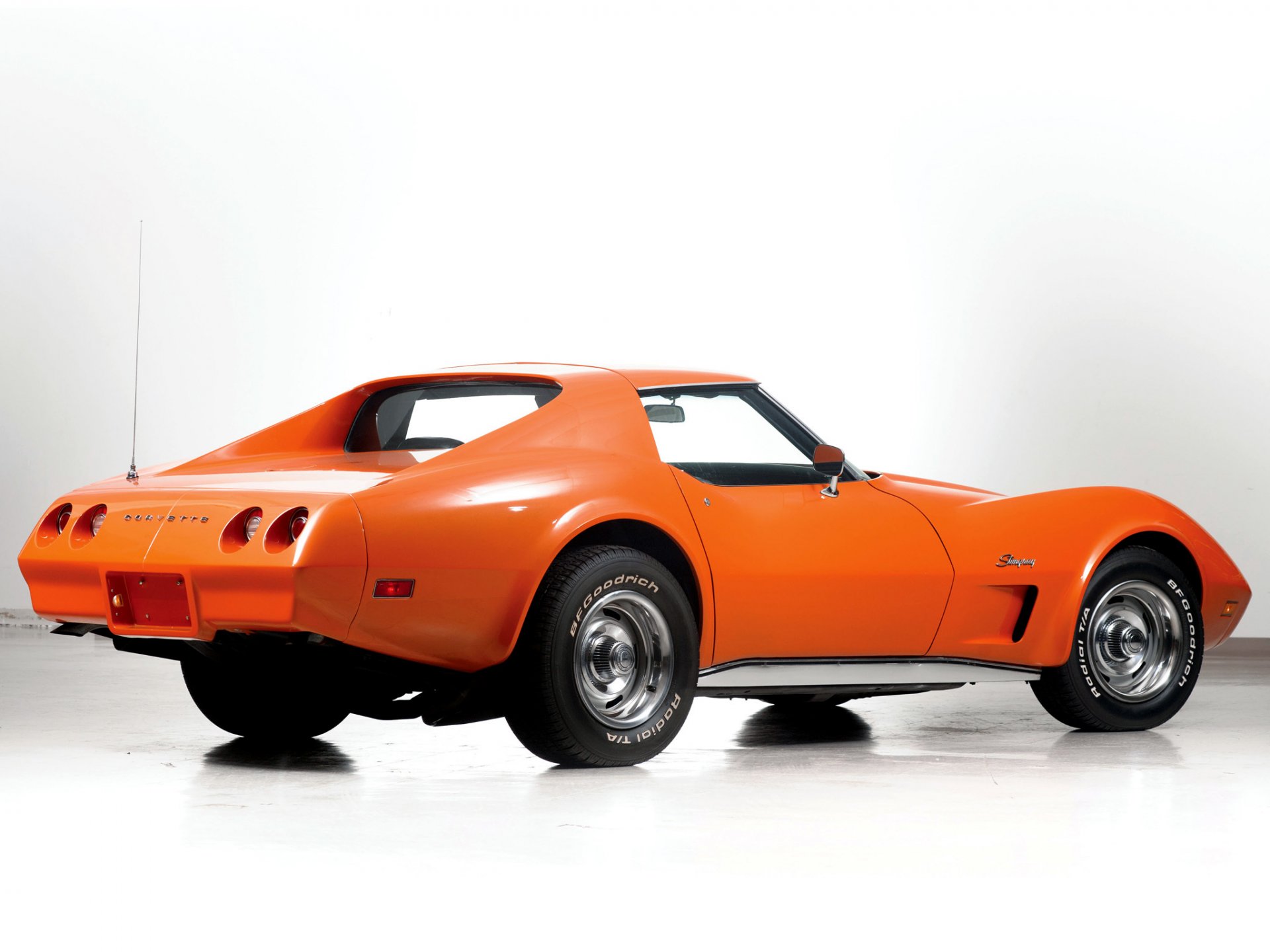 chevrolet corvette stingray car orange