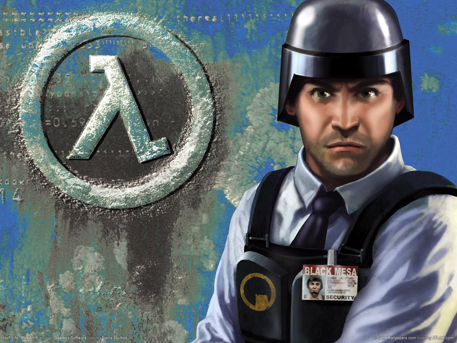 half-life blue shift black mesa barney calhoun wache abzeichen half-life lambda hintergrund textur kerl helm helm abzeichen krawatte logo männer embleme gesicht