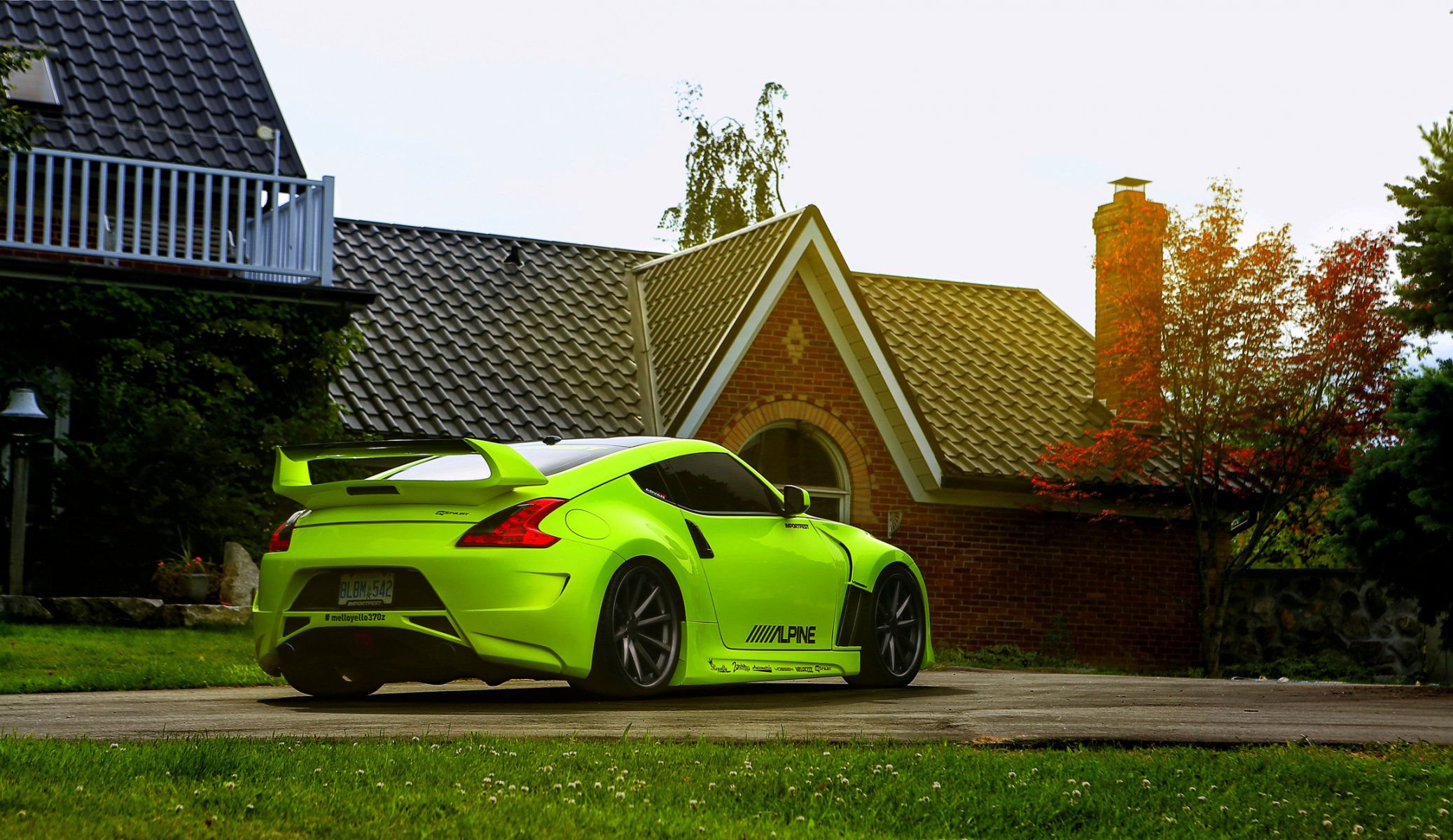 nissan 370z zielony fossen koła rearside