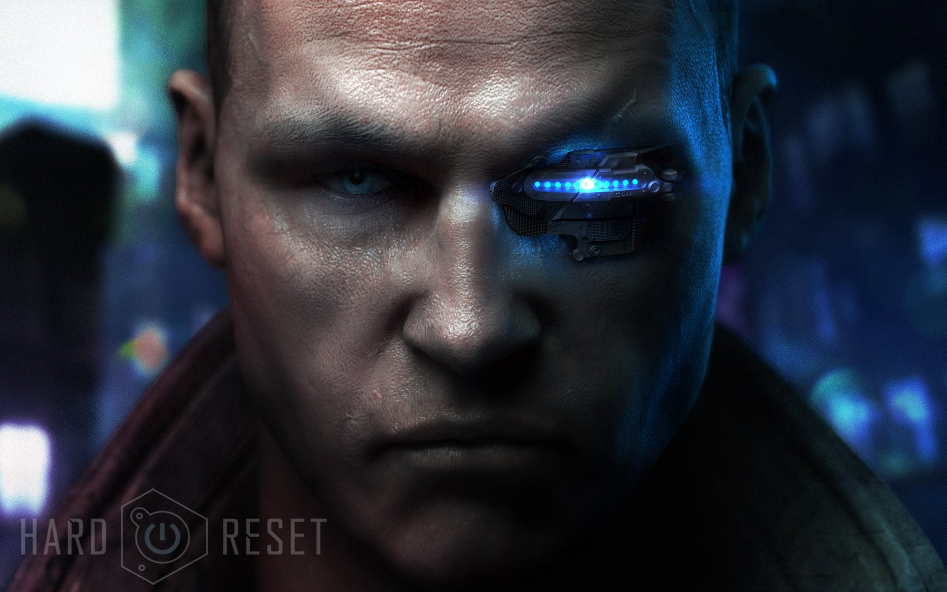 hard reset cyberpunk fiktion cyber industrie cyborgs androiden auge feuer