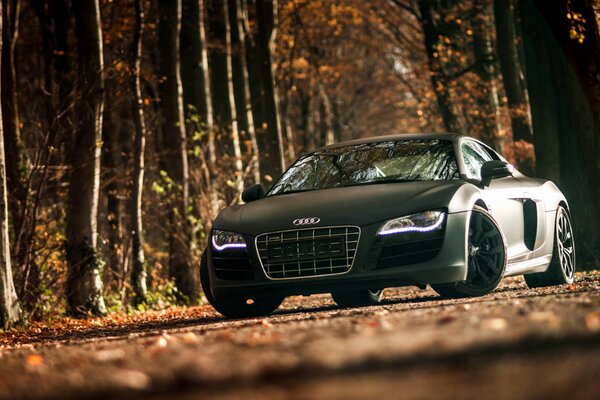 A chic Audi sports car with a front view