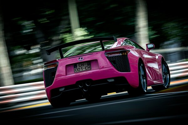 Lexus pink sports car