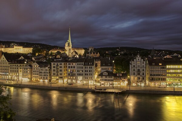 Zu Hause in Zürich. Nacht Zürich