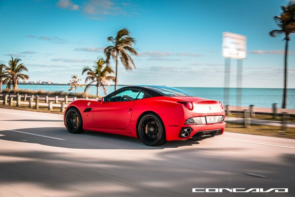 Red matte Ferrari California