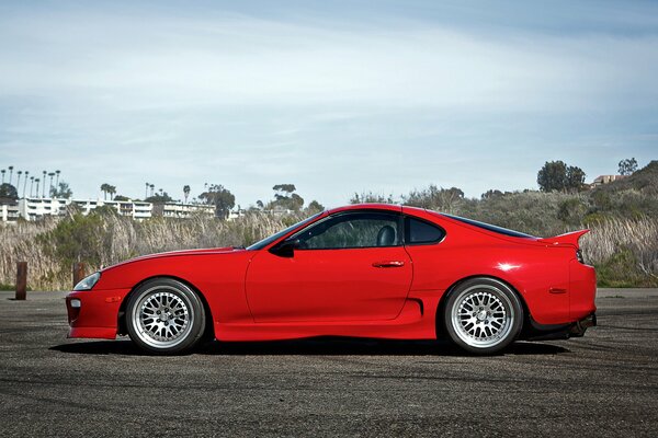 Toyota Supra red as hot pepper