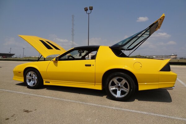 Amarillo Corvette camaro aspecto deportivo